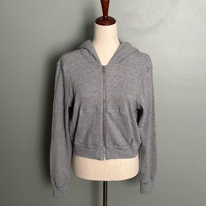 Aritzia waffle zip hoodie
